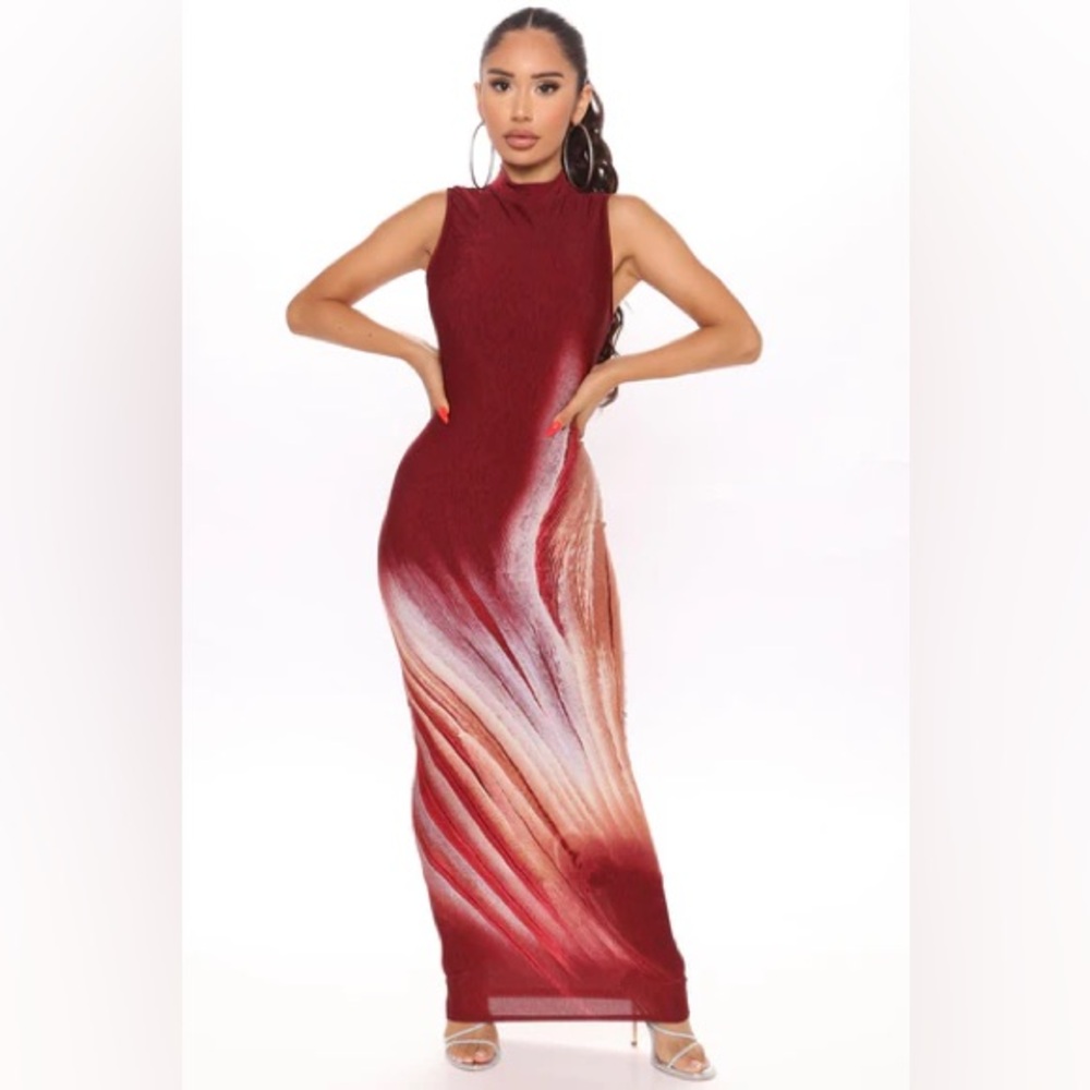Fashion nova maxi dress red